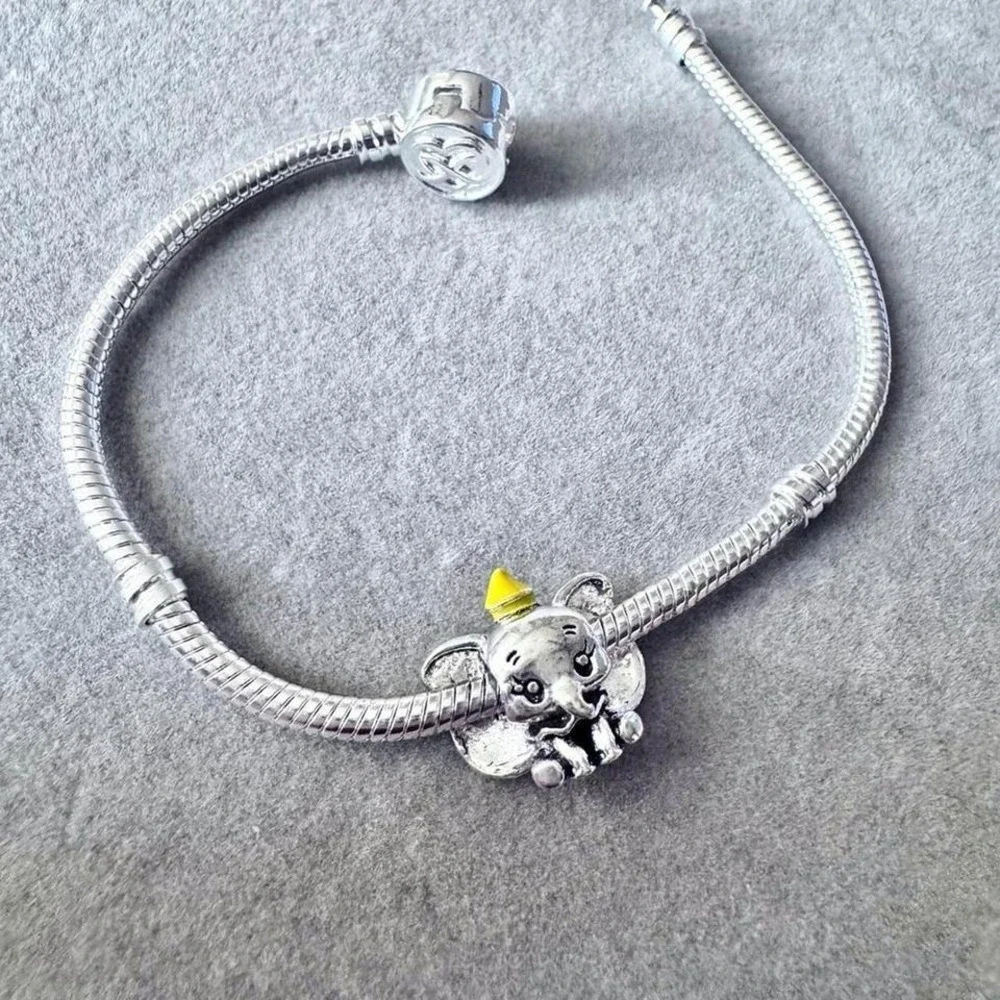 Silver Dumbo Elephant Bead Charm fits PANDORA - Picture 3 of 8